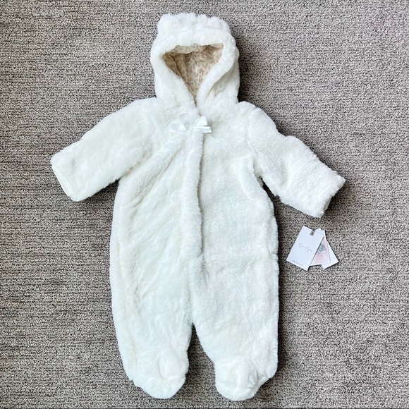 NWT Jessica Simpson Faux Fur Baby Snowsuit - Picture 4 of 12